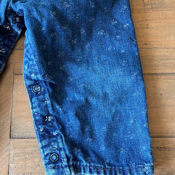 Oshkosh vintage floral eyelet pocket overalls - Picture 6 of 11